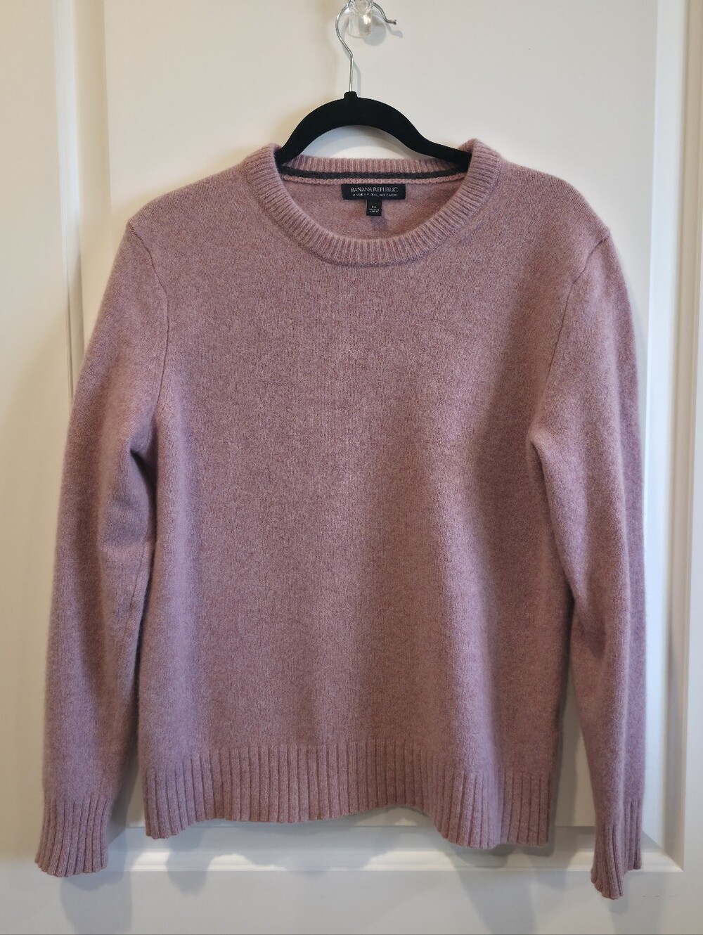 Banana Republic Merino Wool Crewneck Sweater Dusty Rose Pink M